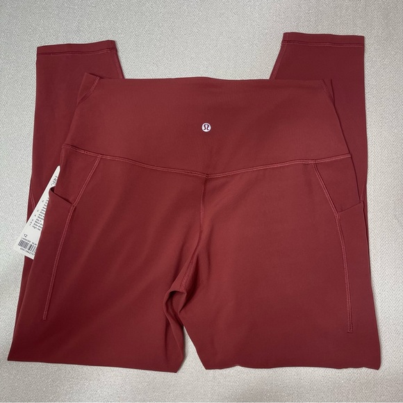 Lululemon Align High Rise Pants Leggings with Pockets Mulled Wine 12 Nwt - Picture 8 of 11